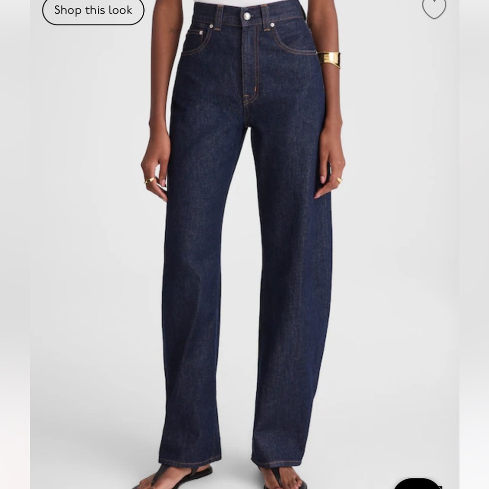 Madewell Dark Indigo High-Rise Wide-Leg Jeans